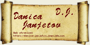 Danica Janjetov vizit kartica